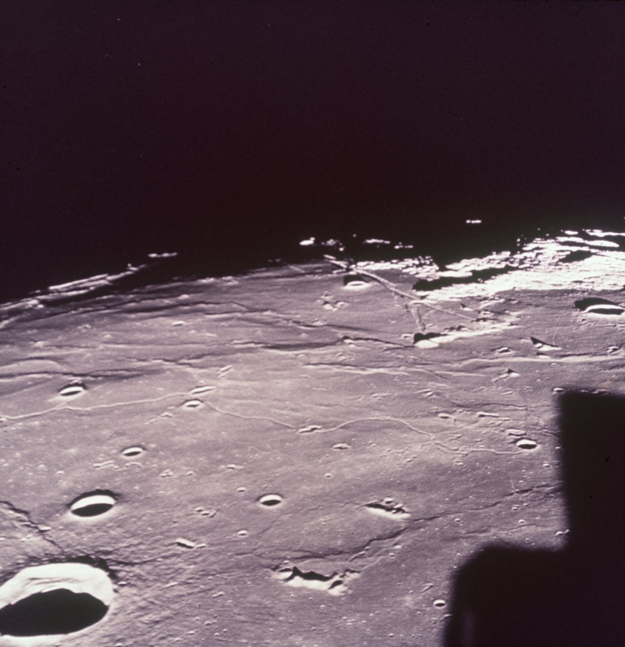 127 Apollo Moon landing - approaching landing site 2 -s